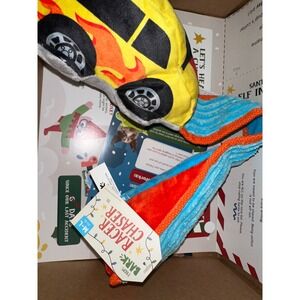 Barkbox Racer Chaser Dog Toy Race Car Plush Bungee Pull Tail Medium Large bark